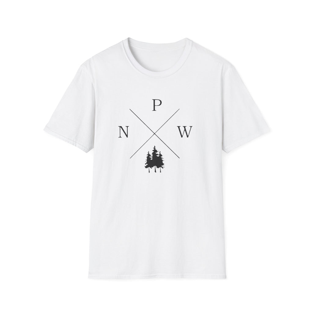 Compass Pines t-shirt | North South East West forest logo