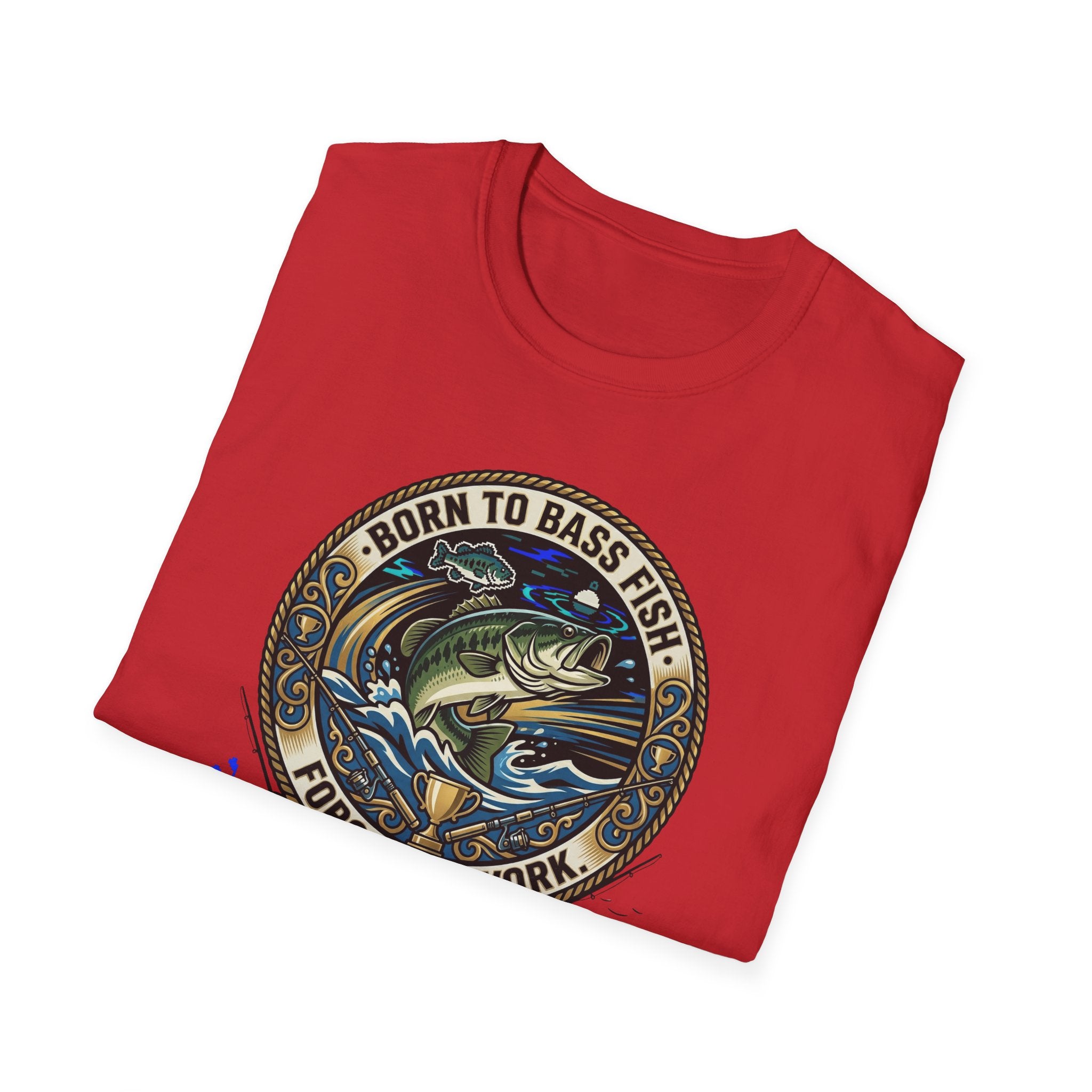Born to Bass Fish graphic T-Shirt | Fishing Lure Illustration