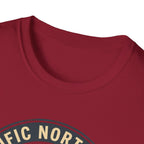 Pacific Northwest Mountain Pines T-Shirt | Upper Left USA graphic