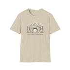 Coffee Cup in Pines T-Shirt | mountain camp mug, minimalist outdoors design