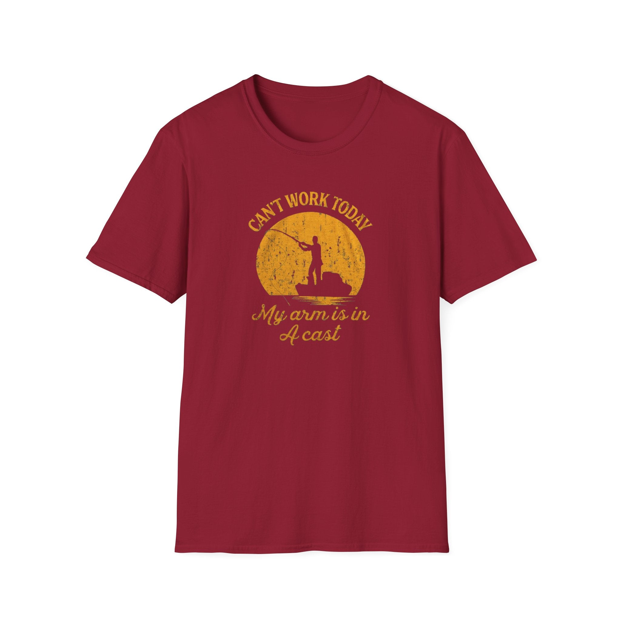 Cant Work Today My Arm Is In A Cast T-Shirt | Funny Fishing Shirt
