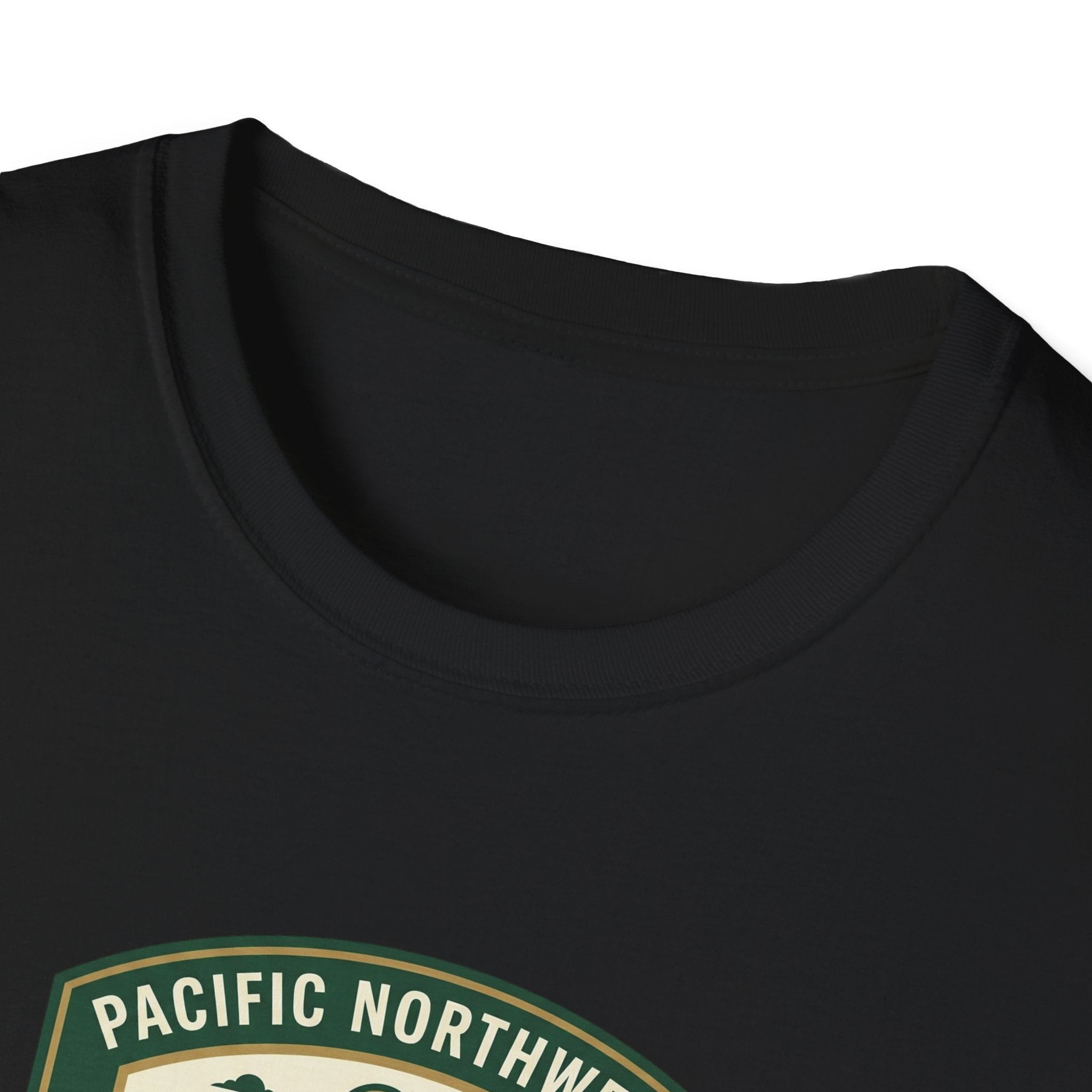 Camp Trails badge T-Shirt | Mountain camping logo, forest trail emblem