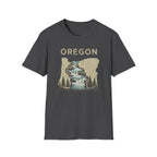 Oregon waterfall state map T-Shirt | River, Pines, Nature