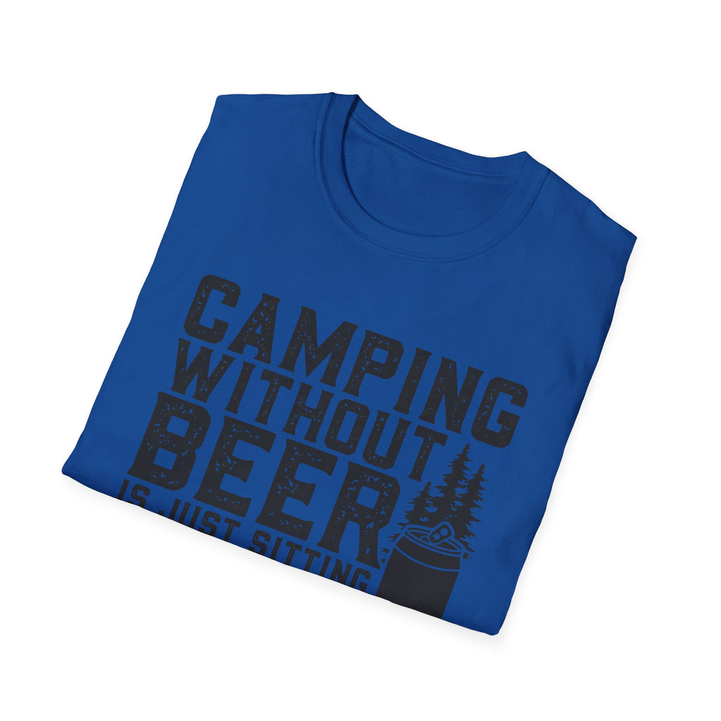 Camping Without Beer T-Shirt | Camping Saying, Beer Can Graphic
