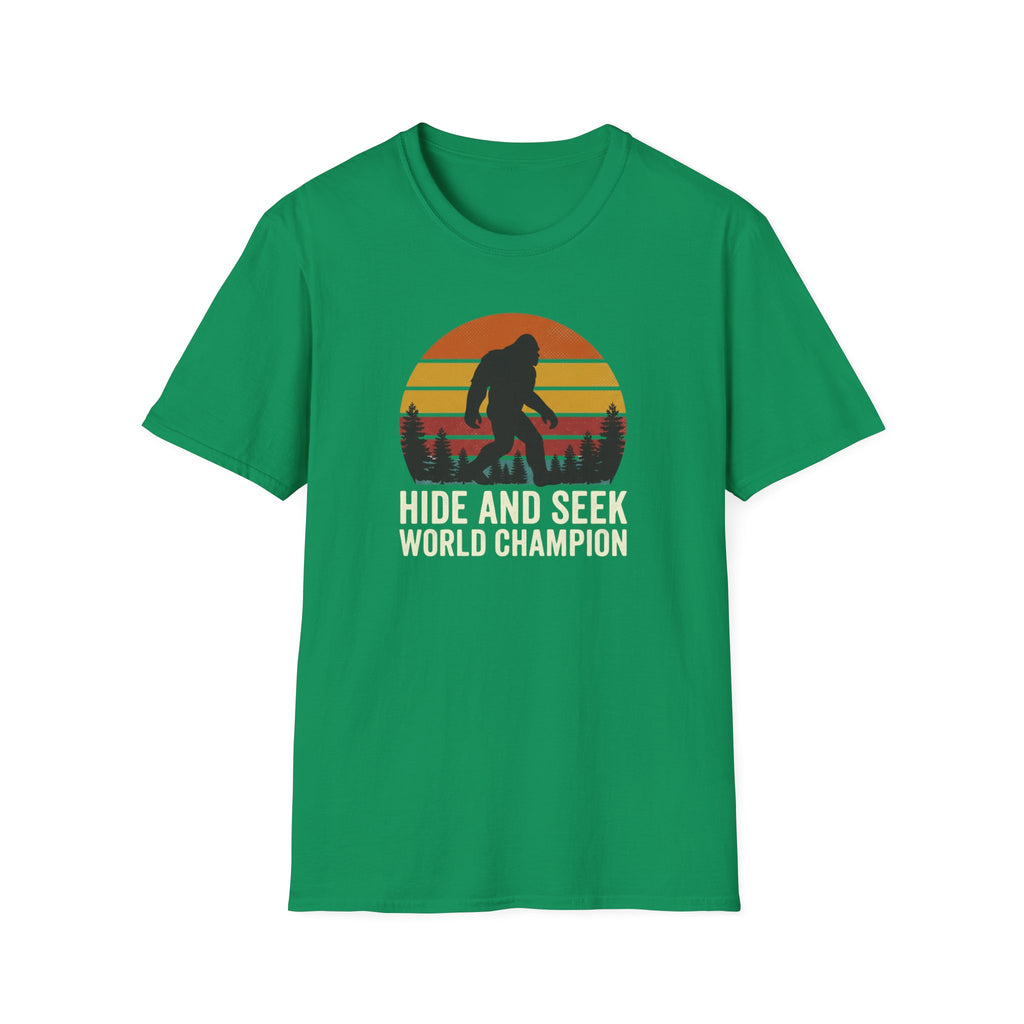 Bigfoot Silhouette Sunset T-Shirt | Retro Sasquatch Design