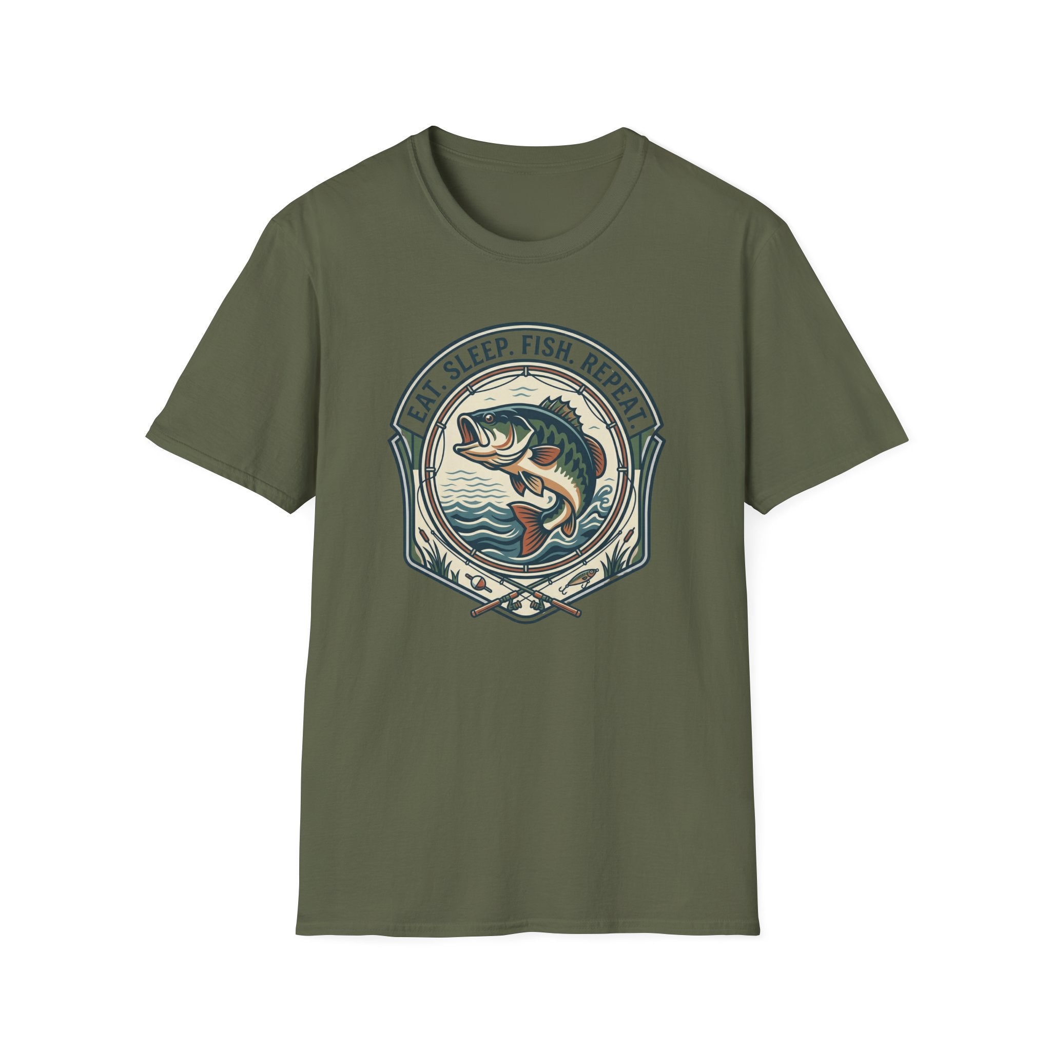 Eat Sleep Fish Repeat T-Shirt | Bass Fishing Graphic Tee