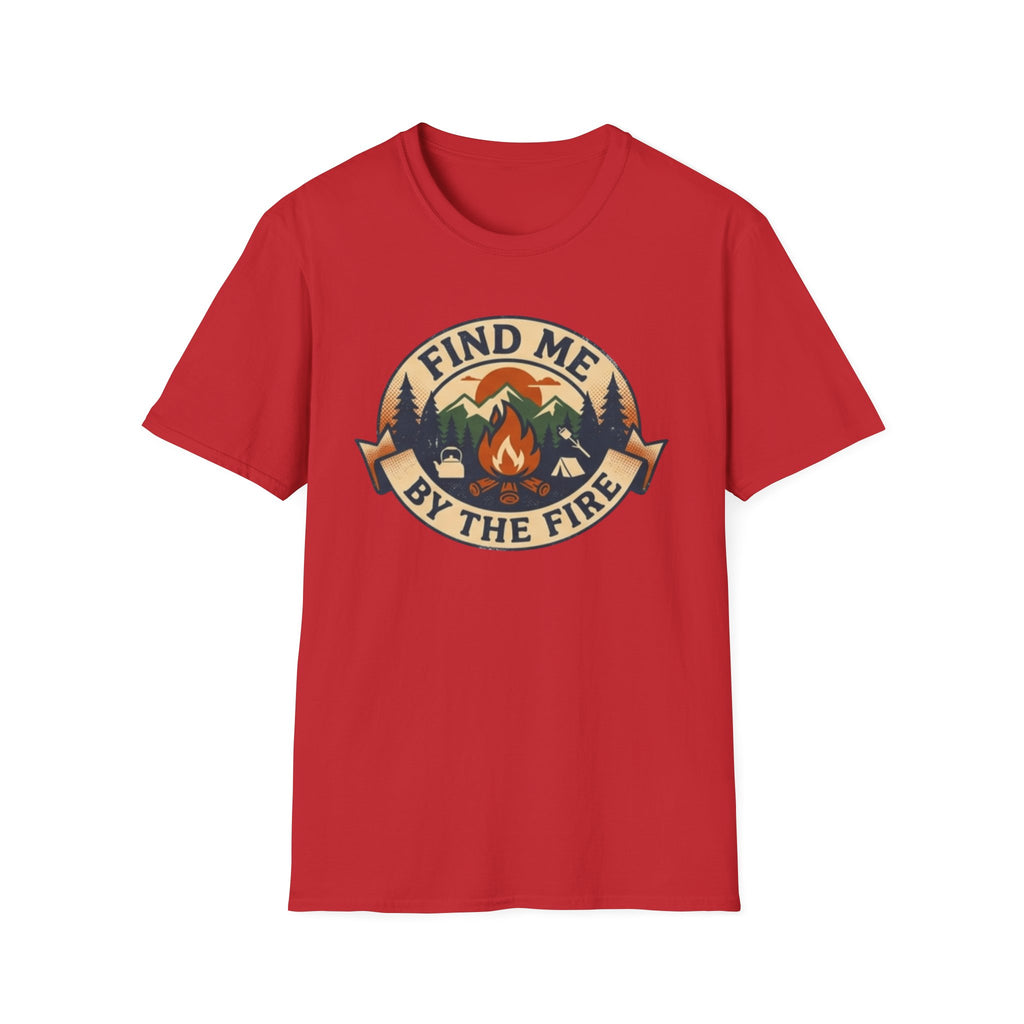 Find Me by the Fire T-Shirt | Campfire Mountains Camping Tee