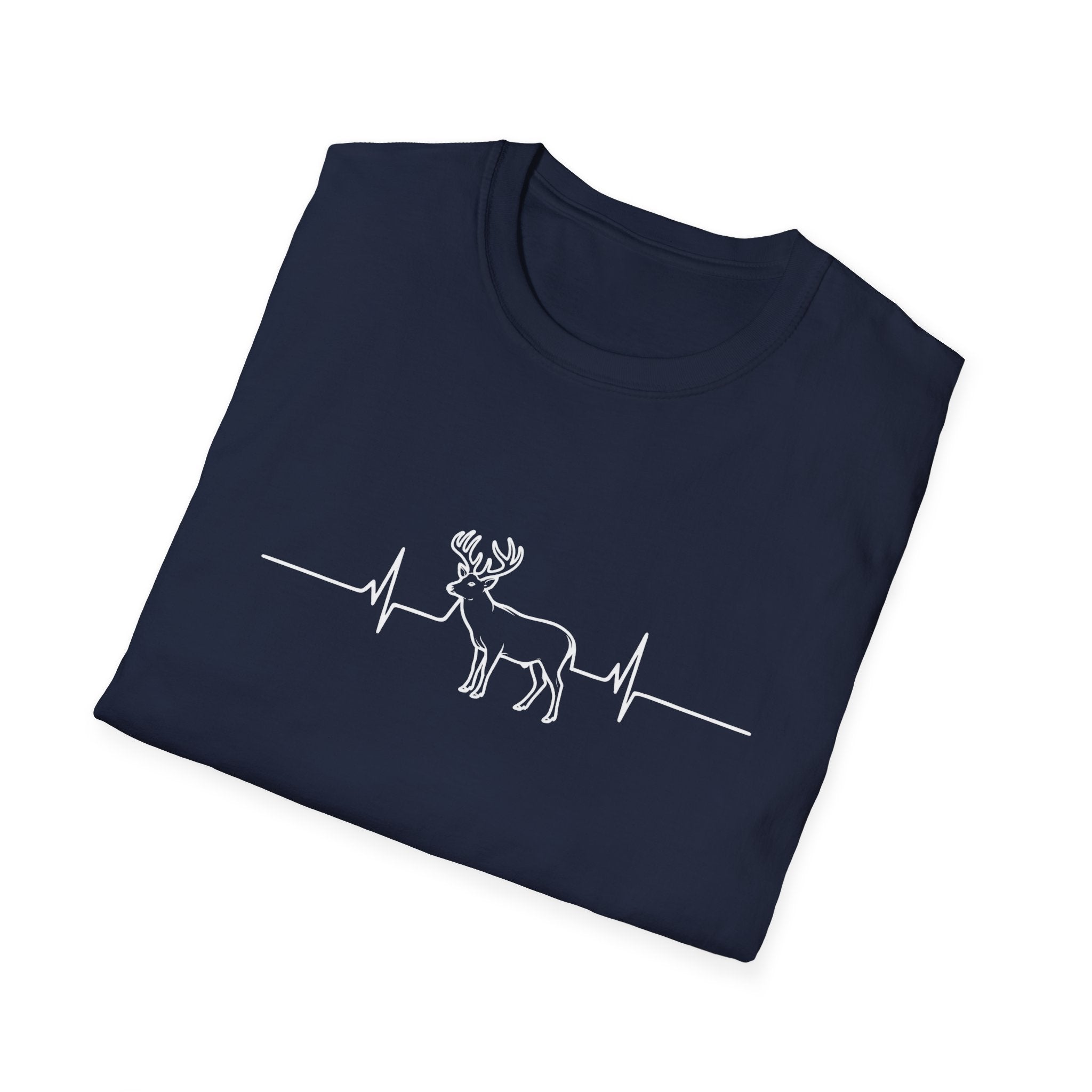 Buck Heartbeat Line T-Shirt | Deer EKG Graphic Tee