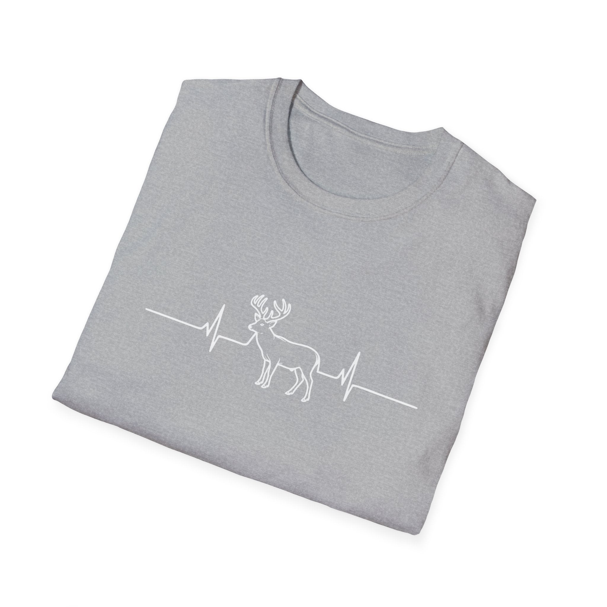 Buck Heartbeat Line T-Shirt | Deer EKG Graphic Tee