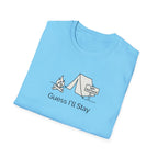 Guess Ill Stay camping tee | Tent and campfire graphic T-Shirt