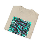 Think About Fishing 24/7 T-Shirt | Fishing Graphic Tee, Nautical Wave Design