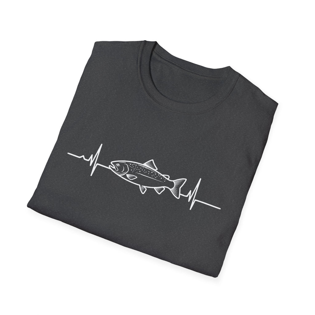 Trout Heartbeat Line T-Shirt | Fishing Graphic