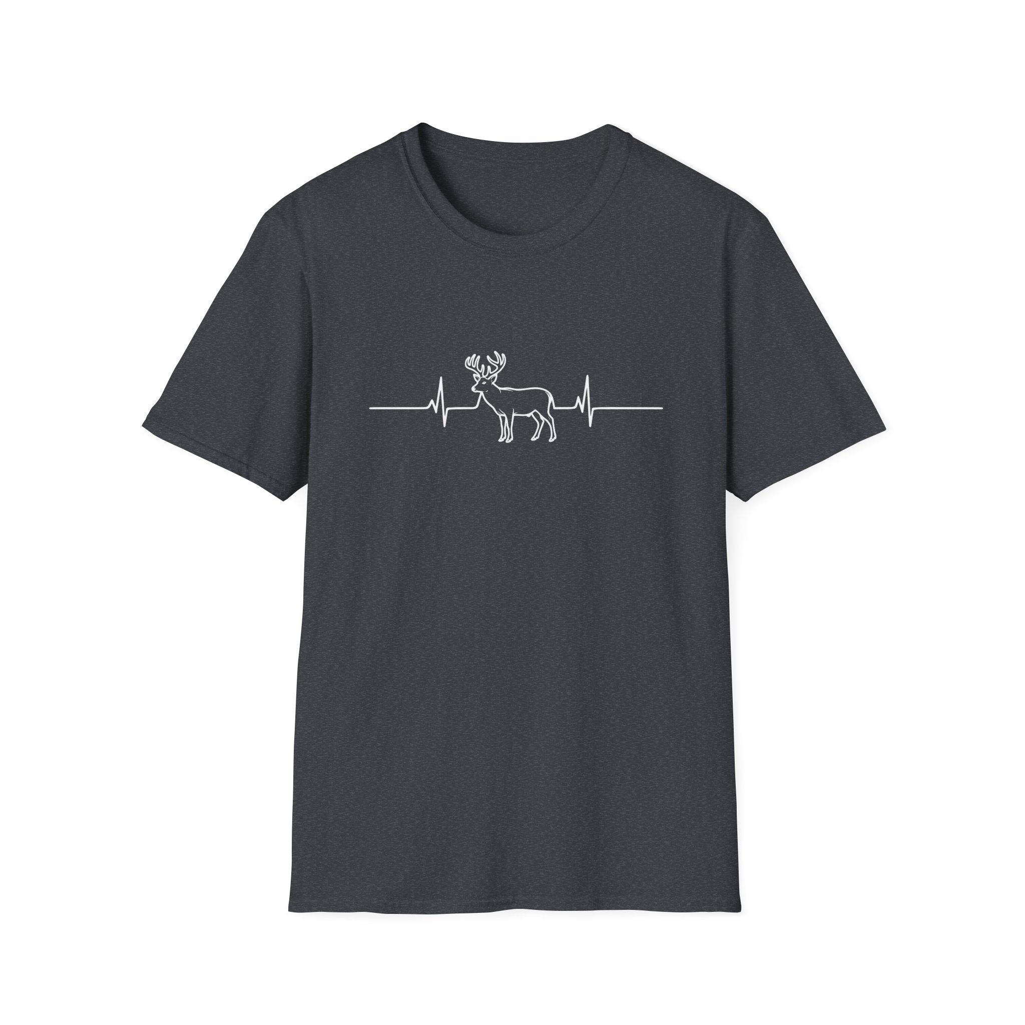Buck Heartbeat Line T-Shirt | Deer EKG Graphic Tee