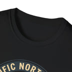 Pacific Northwest Mountain Pines T-Shirt | Upper Left USA graphic