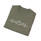 Trout Heartbeat Line T-Shirt | Fishing Graphic