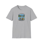 Camping Reality T-Shirt | Scenic Tent, Lake, Mountains Outdoor Adventure