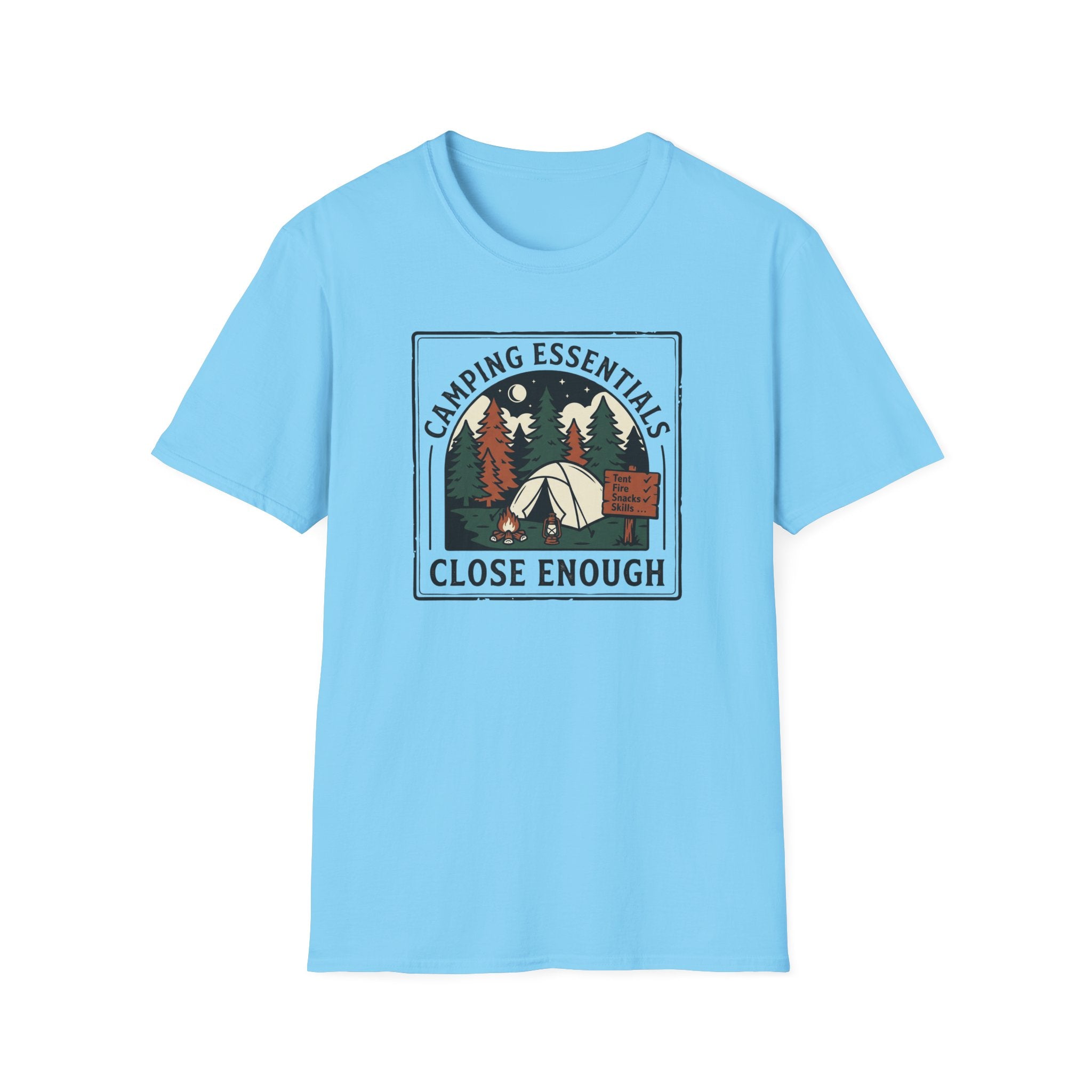 Camping Essentials Close Enough T-Shirt | Tent Forest Camping Shirt