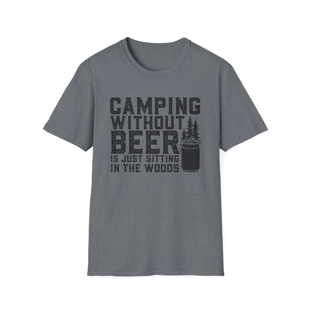 Camping Without Beer T-Shirt | Camping Saying, Beer Can Graphic