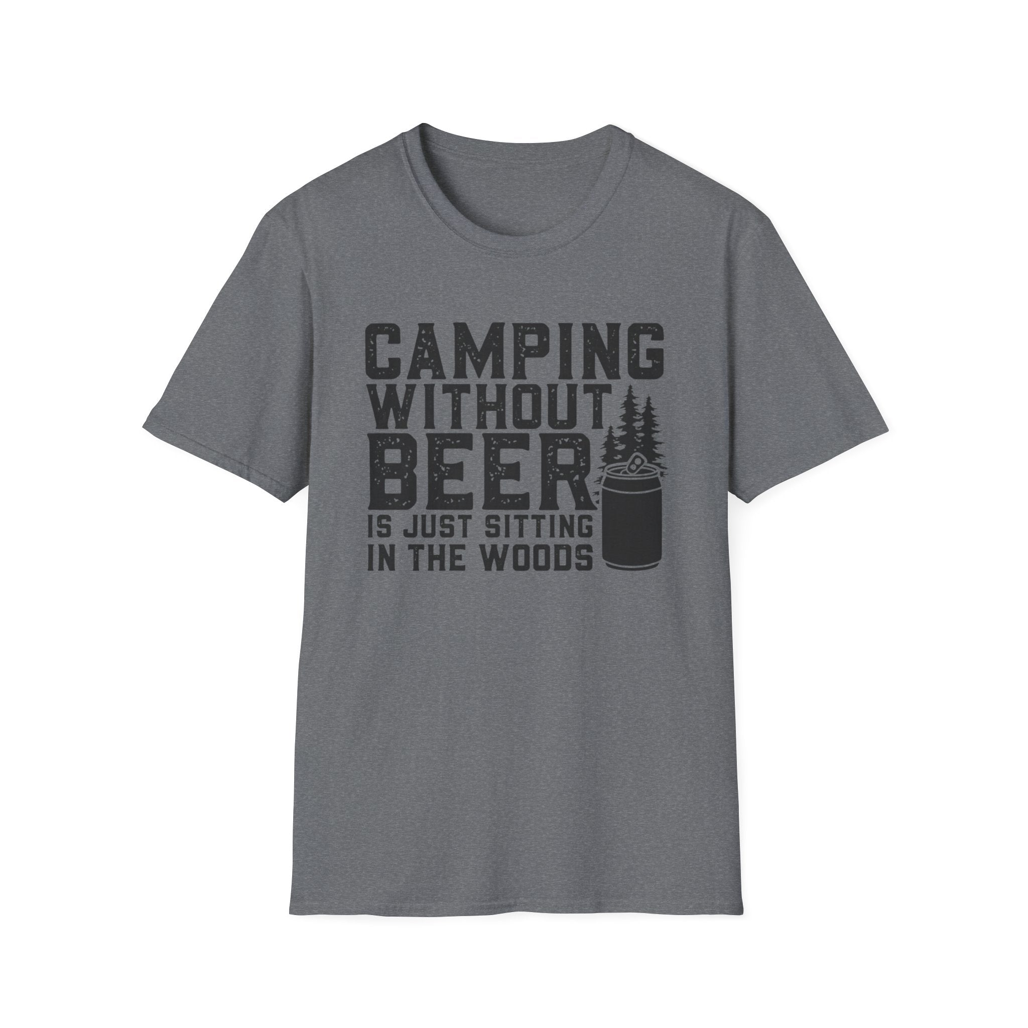 Camping Without Beer T-Shirt | Camping Saying, Beer Can Graphic