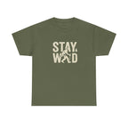 Stay Wild Bigfoot T-Shirt | Sasquatch Retro Typography Tee