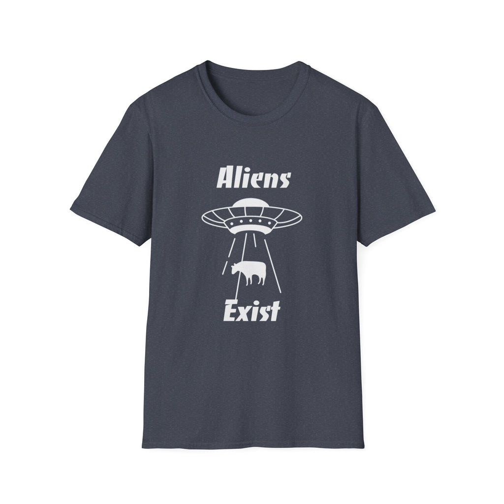 Aliens Exist T-Shirt | UFO Cow Abduction Graphic