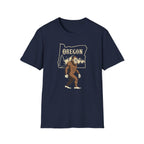 Oregon Bigfoot T-Shirt | Sasquatch Forest State Outline