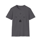 Compass Pines t-shirt | North South East West forest logo