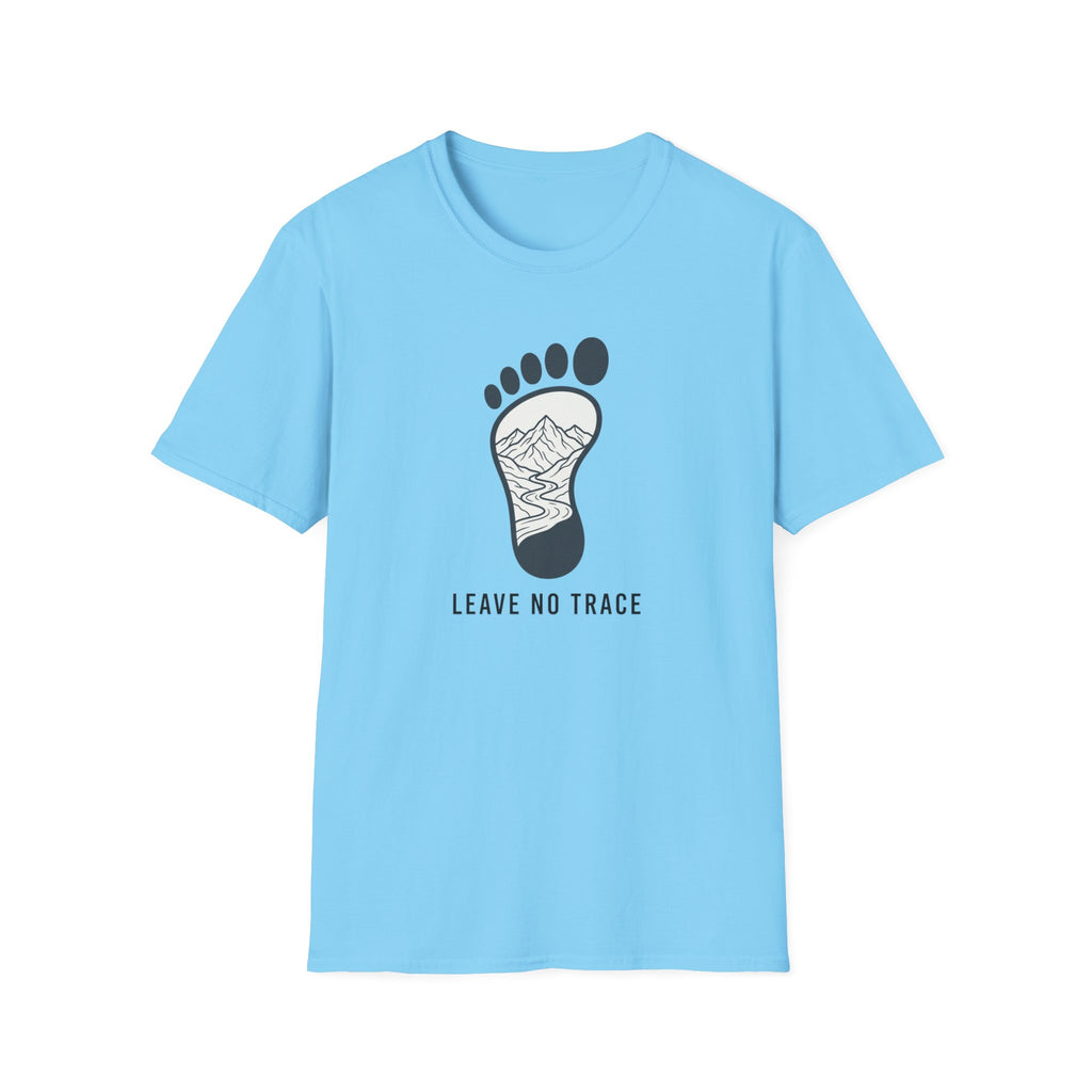 Leave No Trace footprint T-Shirt | Hiking mountain print