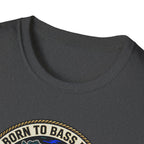 Born to Bass Fish graphic T-Shirt | Fishing Lure Illustration