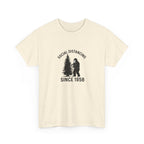 Bigfoot Social Distancing Since 1958 Tee | Sasquatch Forest Graphic Shirt