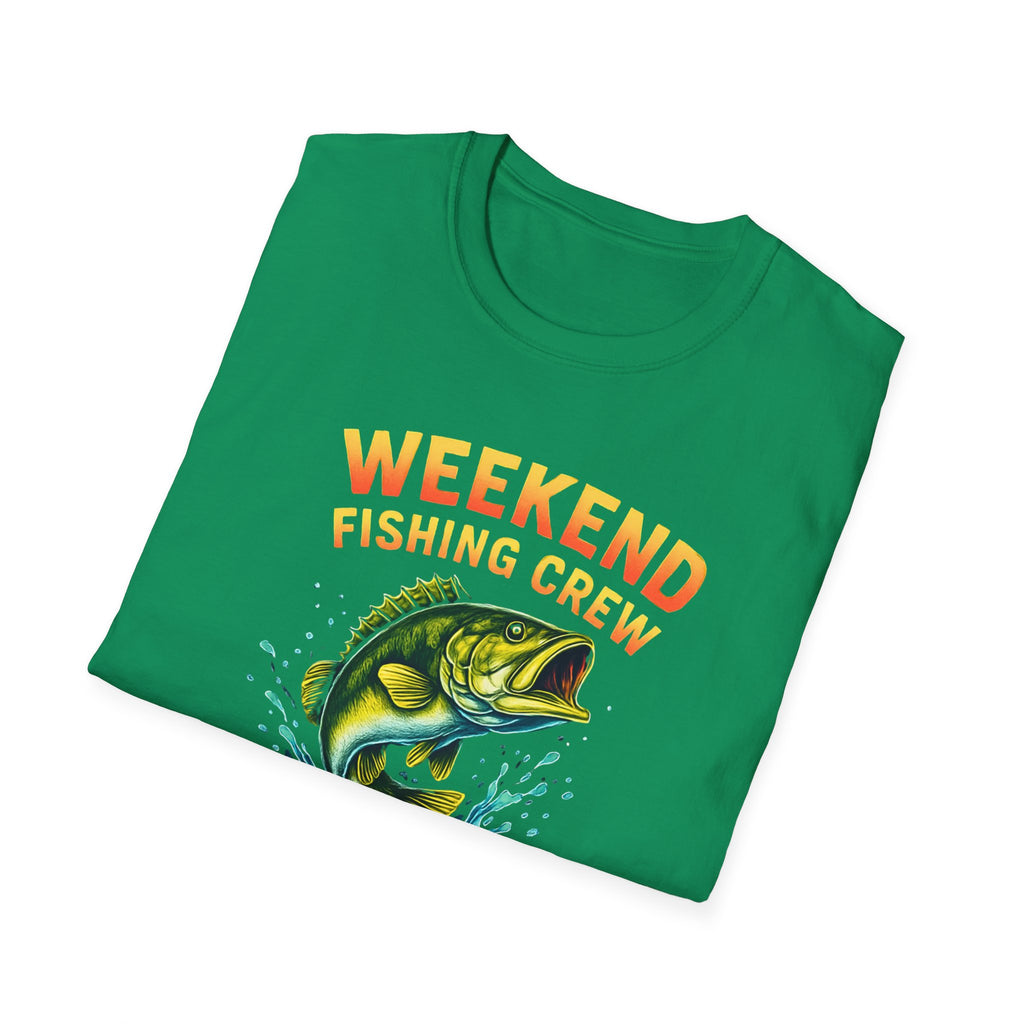 Weekend Fishing Crew T-Shirt | Bass Fish Illustration, Angler Tee
