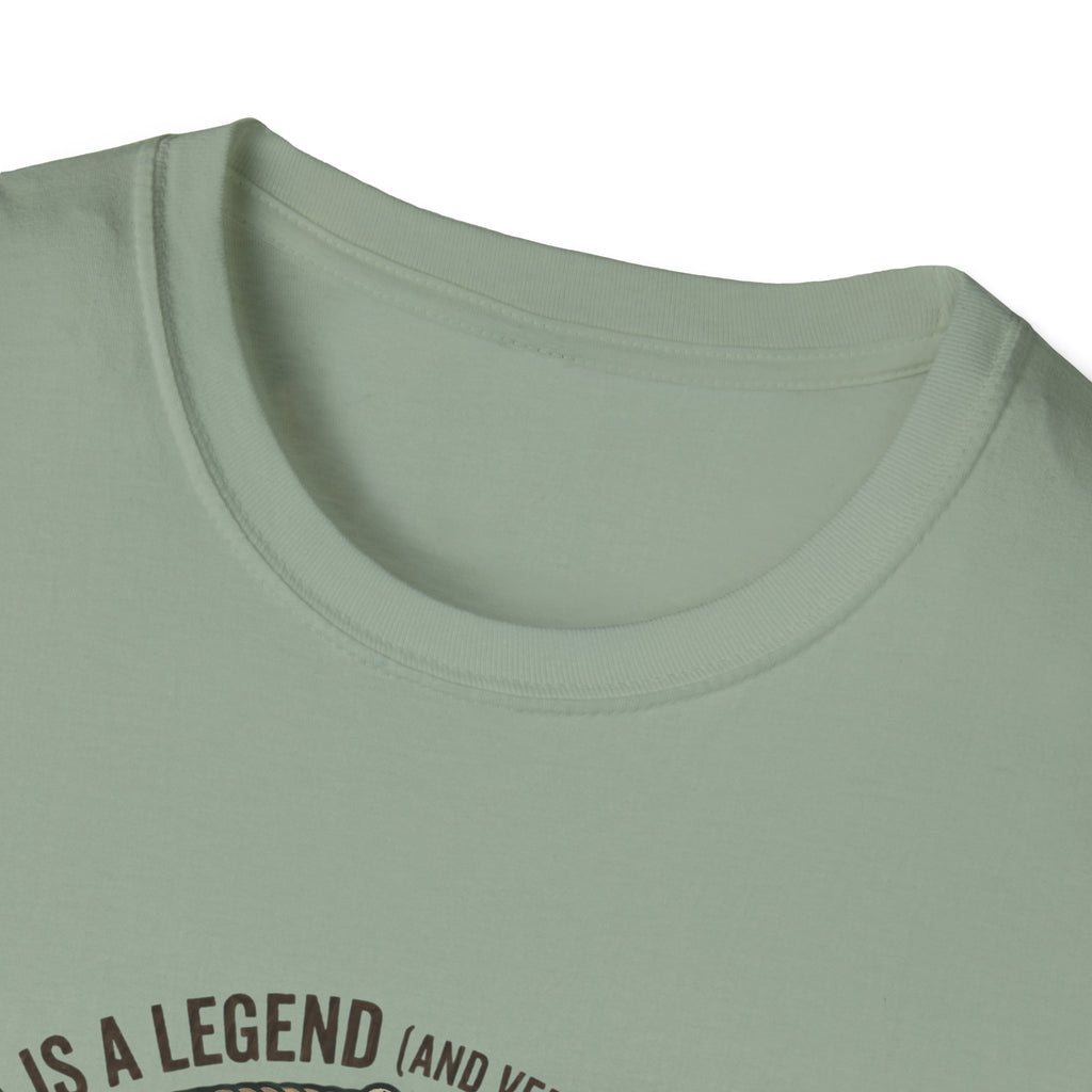 Dad is a Legend Camping T-Shirt | Bear, Campfire, Tent Cabin Illustration