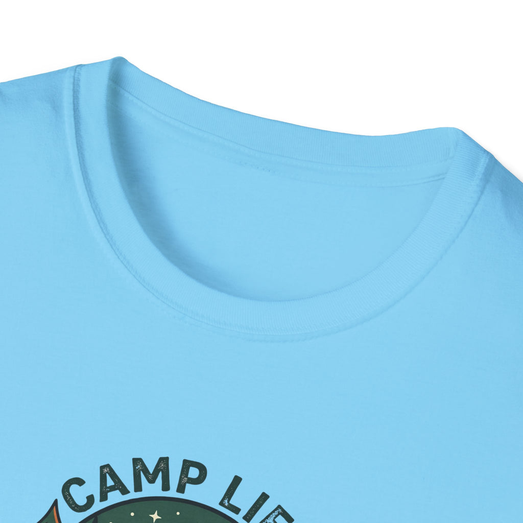 Camp Life tent campfire graphic T-Shirt | camping outdoors nature