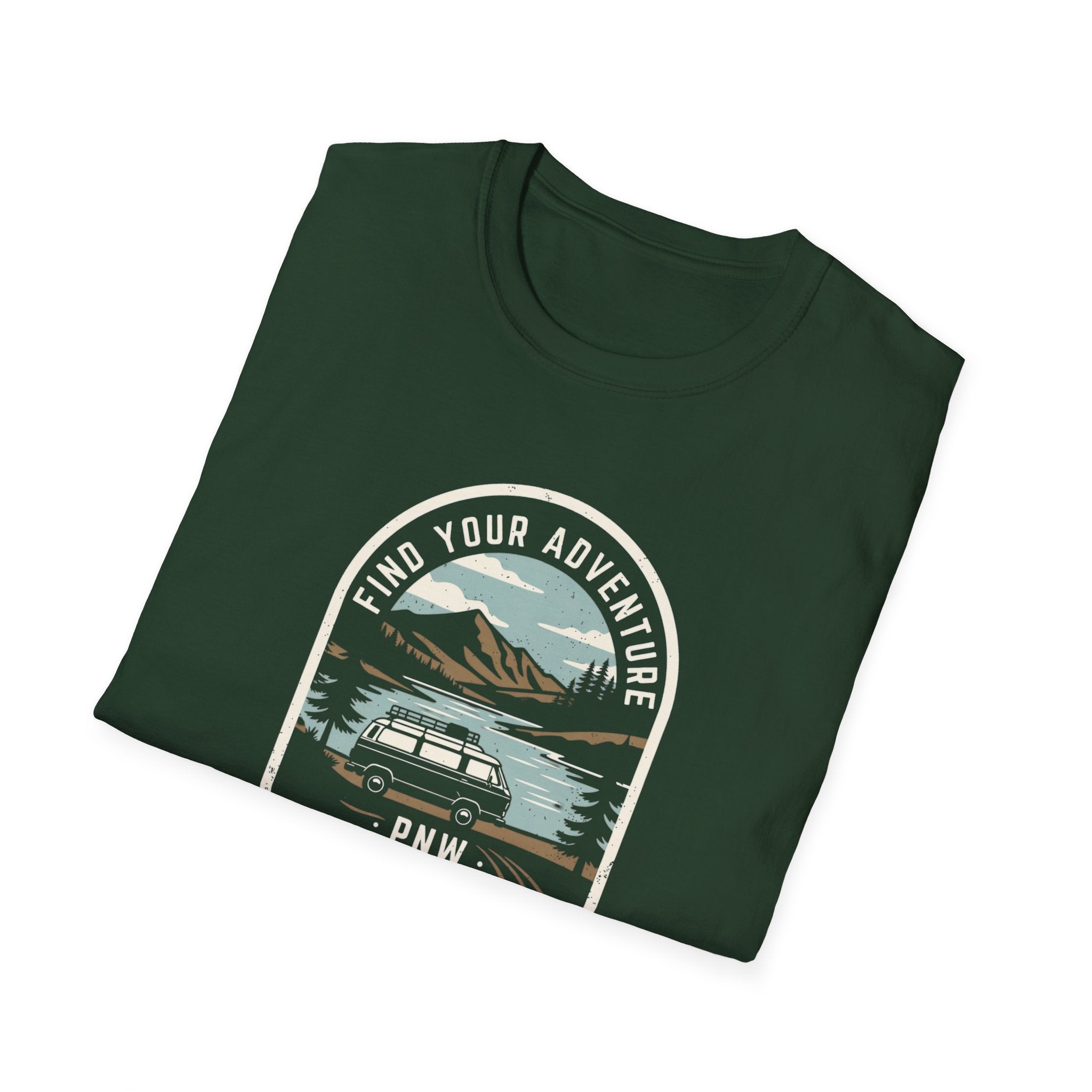 Mountain Lake Vista T-Shirt | Retro Scenic Nature Tee