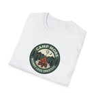 Camp More Campfire Badge T-Shirt | Outdoor Camping Graphic