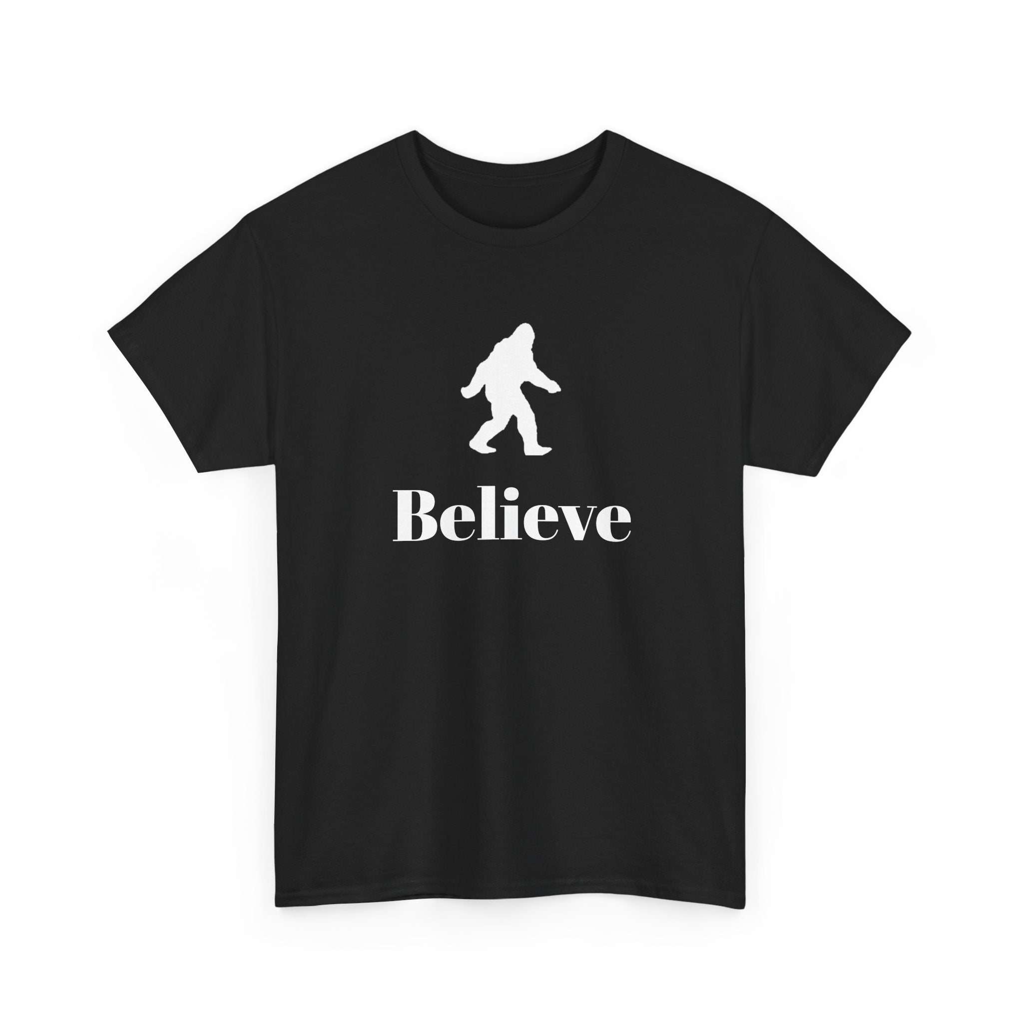 Minimal Bigfoot Silhouette Tee | Sasquatch Walking Graphic