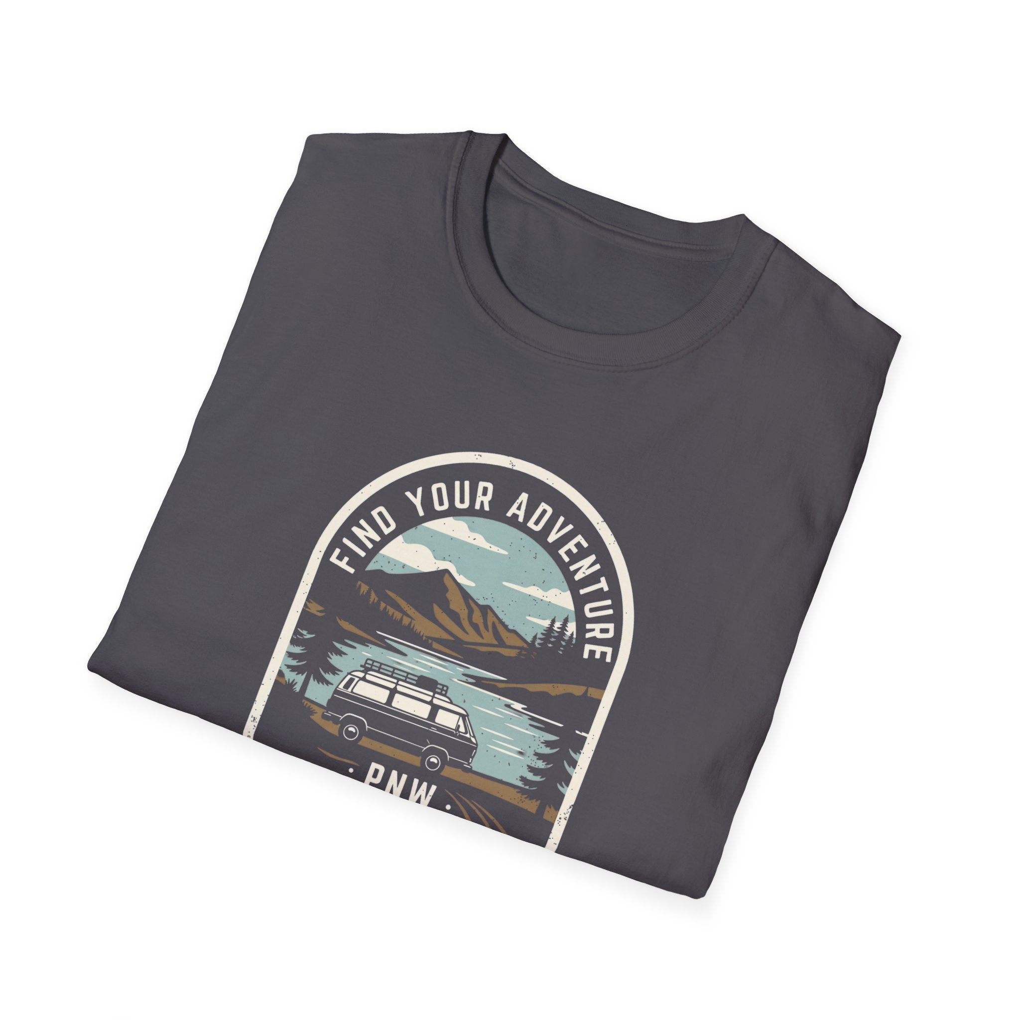 Mountain Lake Vista T-Shirt | Retro Scenic Nature Tee