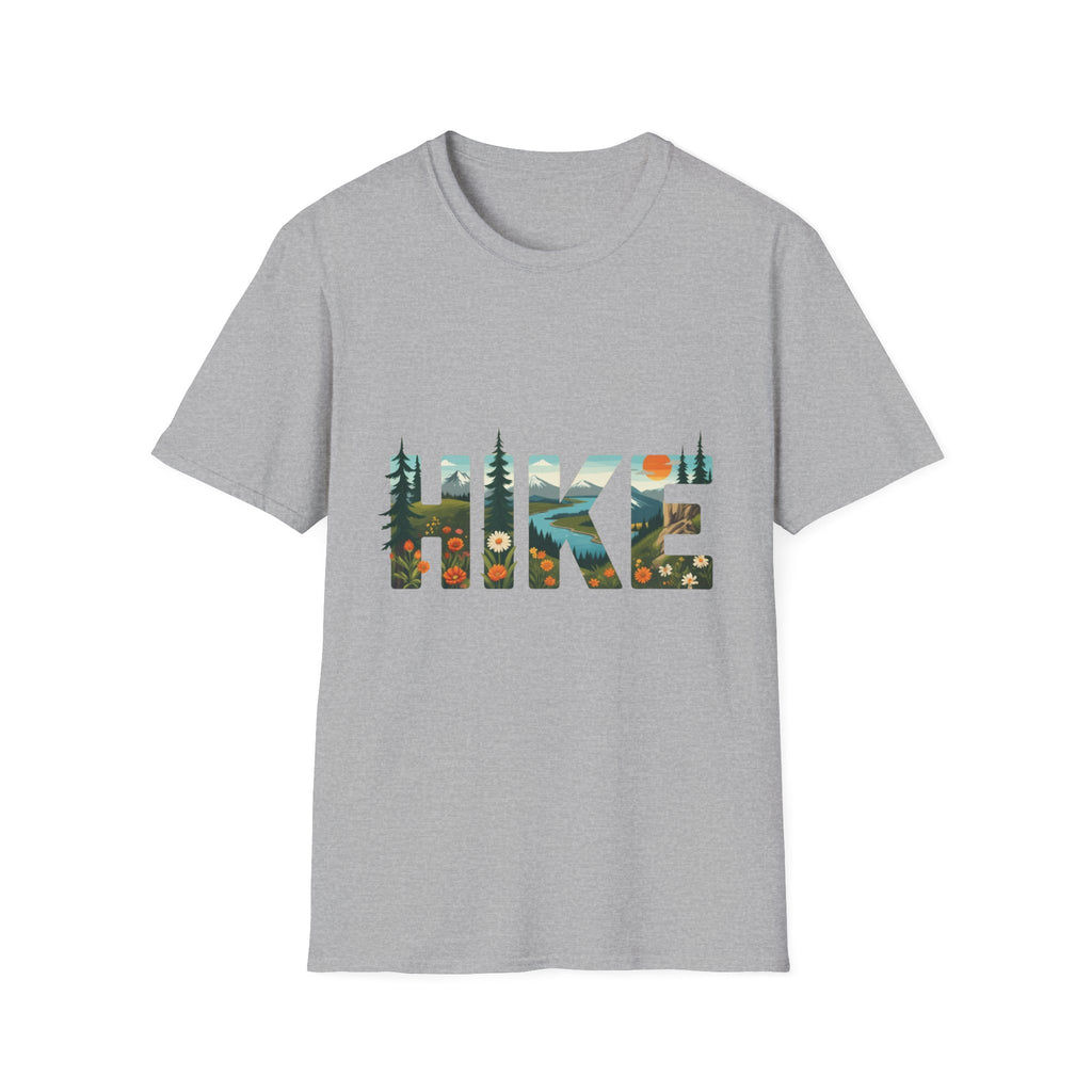Hike nature typography T-Shirt | Outdoor hiking mountains forest design