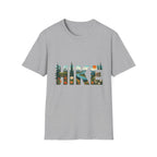Hike nature typography T-Shirt | Outdoor hiking mountains forest design
