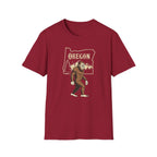 Oregon Bigfoot T-Shirt | Sasquatch Forest State Outline