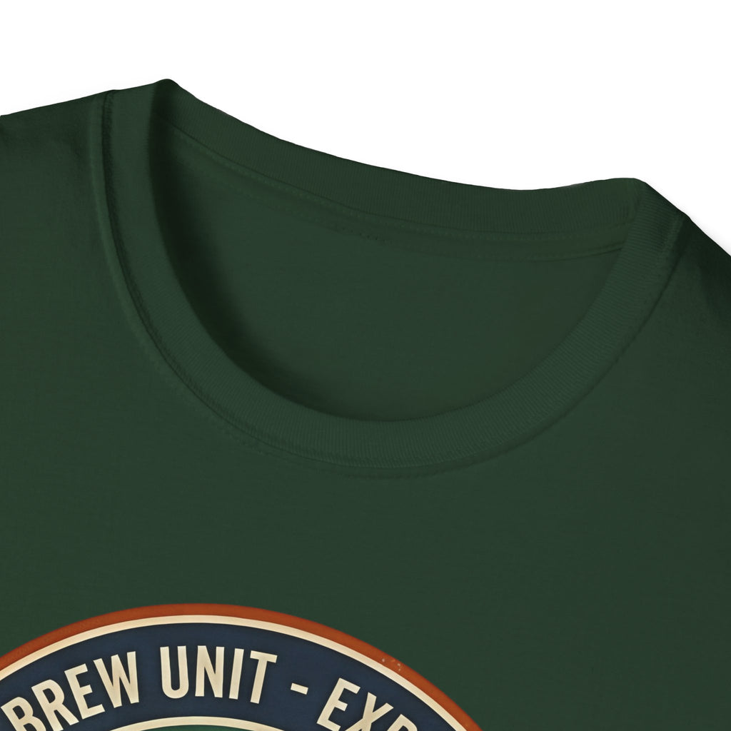 Stayed for the Coffee mountain camping badge T-Shirt | coffee hiking logo