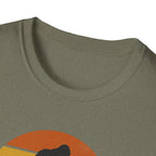 Bigfoot Silhouette Sunset T-Shirt | Retro Sasquatch Design