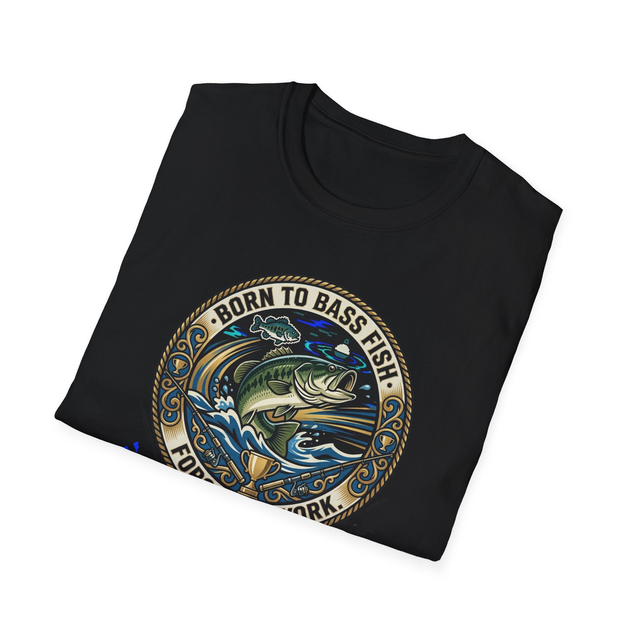 Born to Bass Fish graphic T-Shirt | Fishing Lure Illustration