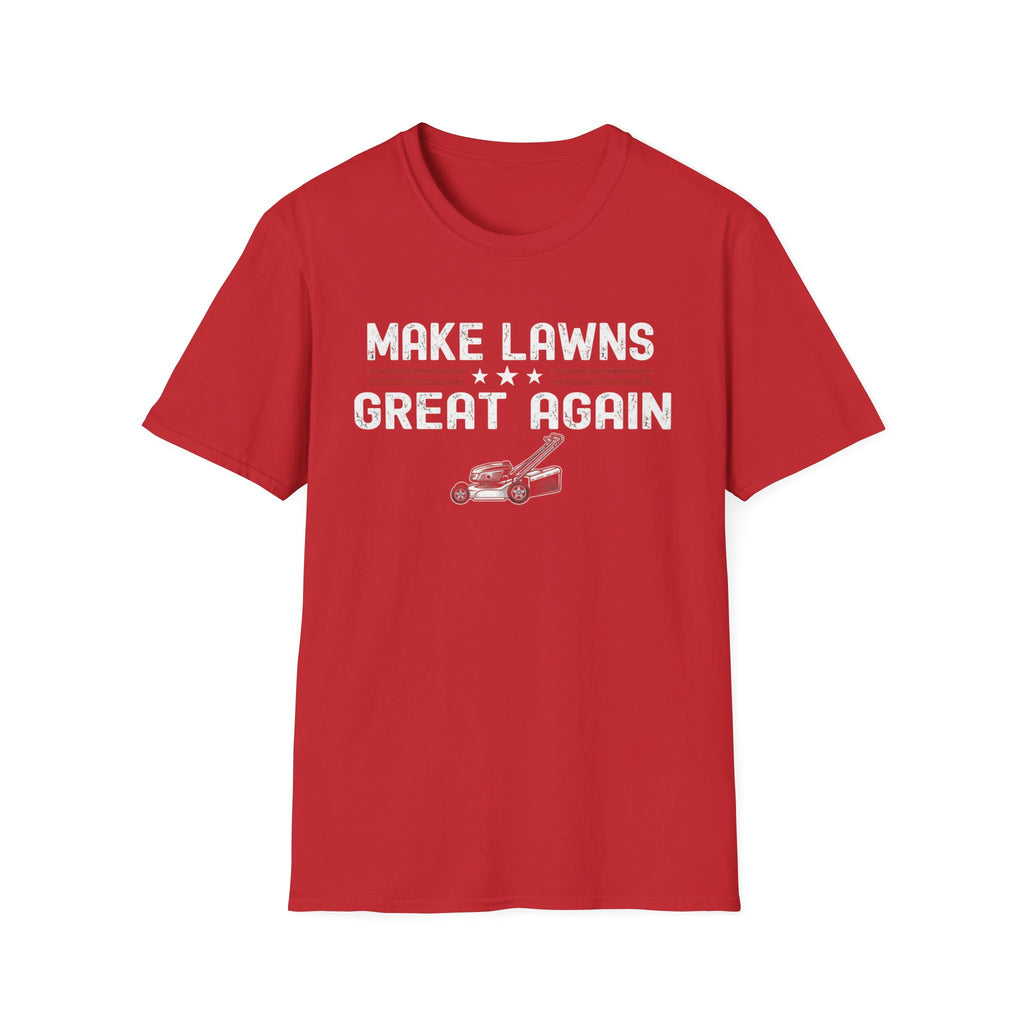 Make Lawns Great Again T-Shirt | Lawn Mower Graphic, Gardening Humor