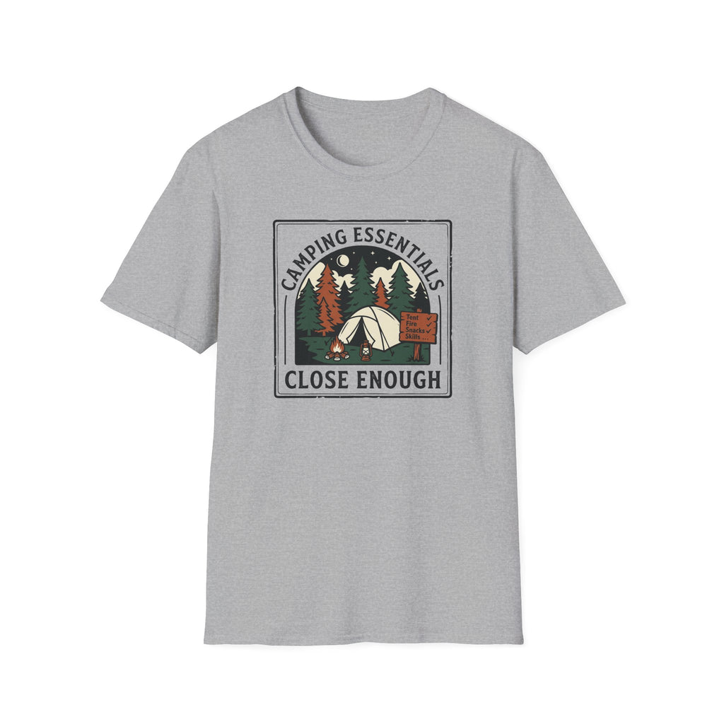 Camping Essentials Close Enough T-Shirt | Tent Forest Camping Shirt