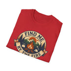 Find Me by the Fire T-Shirt | Campfire Mountains Camping Tee