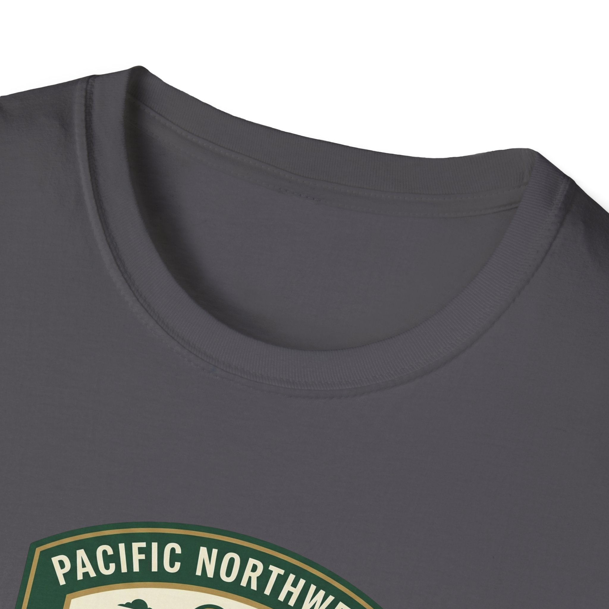 Camp Trails badge T-Shirt | Mountain camping logo, forest trail emblem