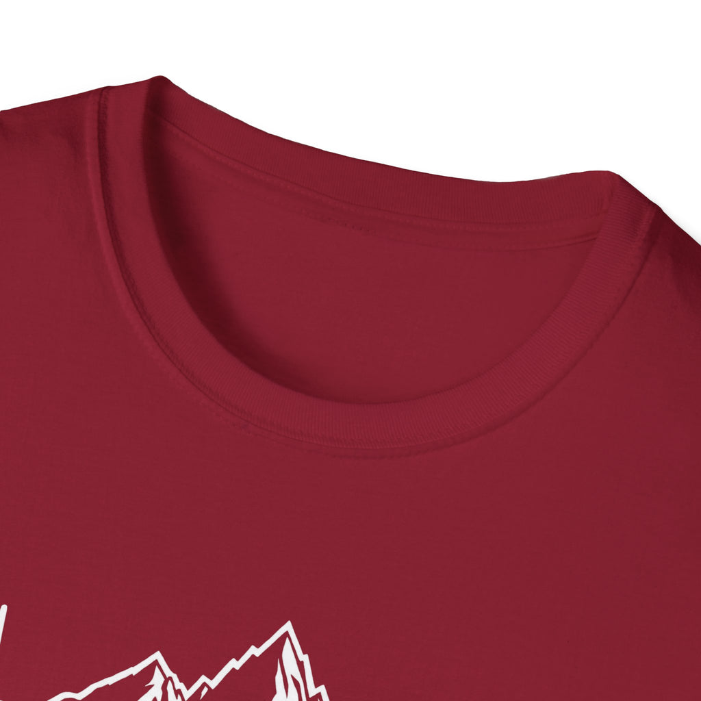 Mountain Heartbeat T-Shirt — Minimalist Mountain ECG Tee for Hikers & Outdoor Lovers