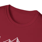 Mountain Heartbeat T-Shirt — Minimalist Mountain ECG Tee for Hikers & Outdoor Lovers
