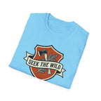 Seek The Wild emblem T-shirt | outdoor adventure badge design